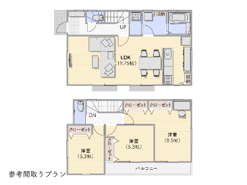 芋窪6丁目Ⅱ期参考プラン図①